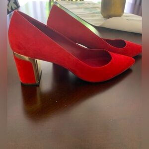 DKNY red pumps size 10
